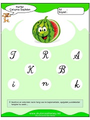 K Sesi Çalışma Sayfaları